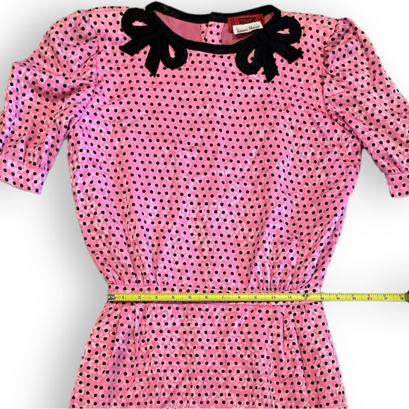 Super Rare Vintage Valentino Night- Silk Damask Polka Dot Dress. - Picture 8 of 10